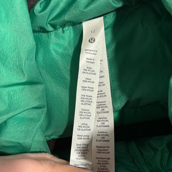 Lululemon Down For It All Jacket - Size 12 - NWOT - Picture 3 of 3